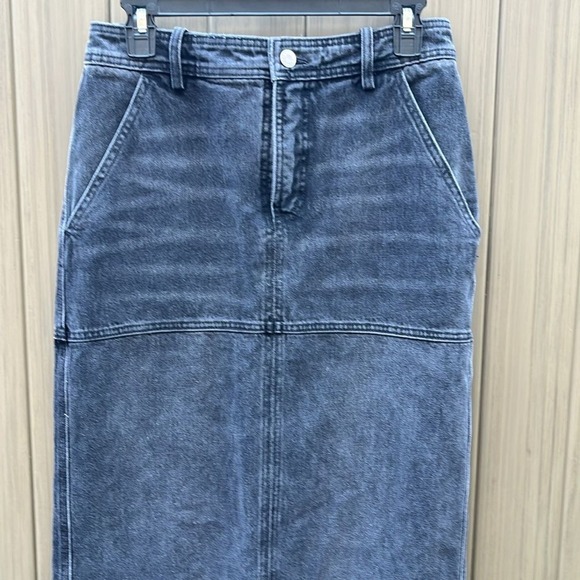 A.L.C Women's Denim Hunter Maxi Skirt size 2 Cotton Washed Black Made in USA NWT - Picture 7 of 16